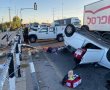 צומת גן יבנה: נהגת רכב נפצעה בינוני בתאונת דרכים